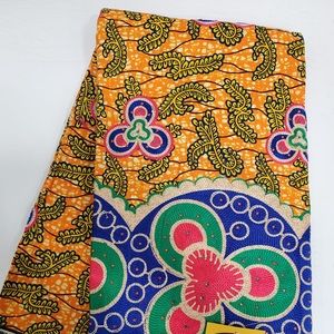 Multicolored African fabric 5 yards